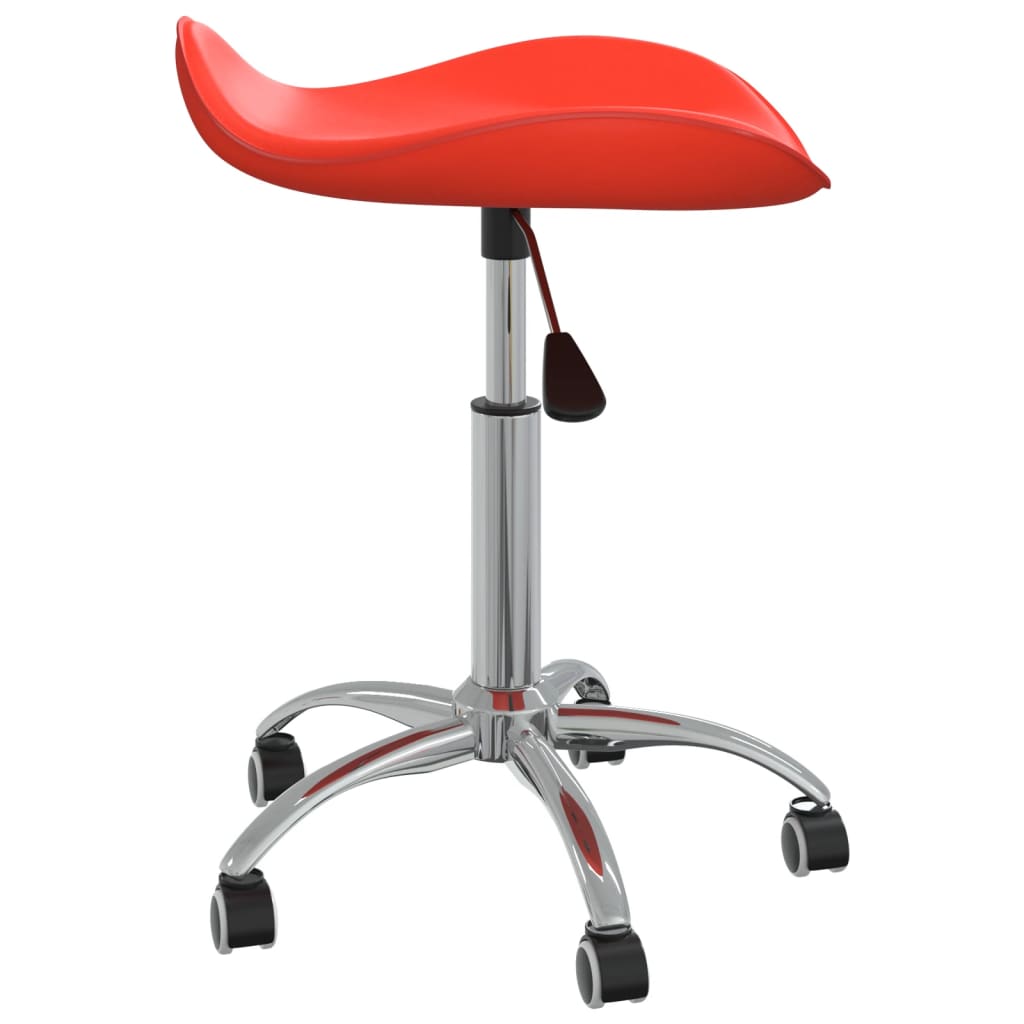 vidaXL Scaun de masă pivotant, roșu, piele ecologică vidaXL Scaun de masă pivotant, roșu, piele ecologică