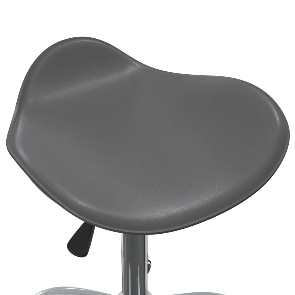 vidaXL Scaun de masă pivotant, gri, piele ecologică vidaXL Scaun de masă pivotant, gri, piele ecologică
