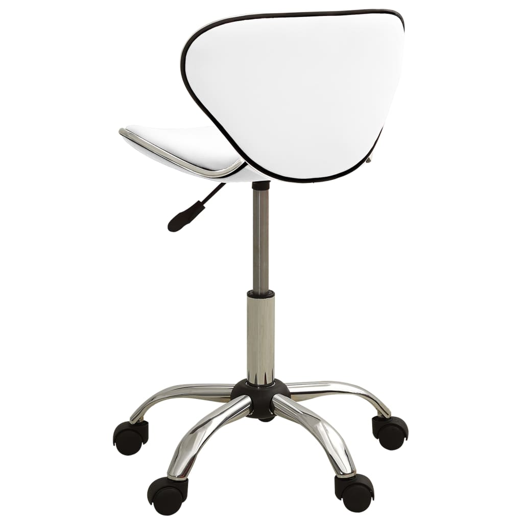 vidaXL Scaun de birou, alb, piele ecologică vidaXL Scaun de birou, alb, piele ecologică