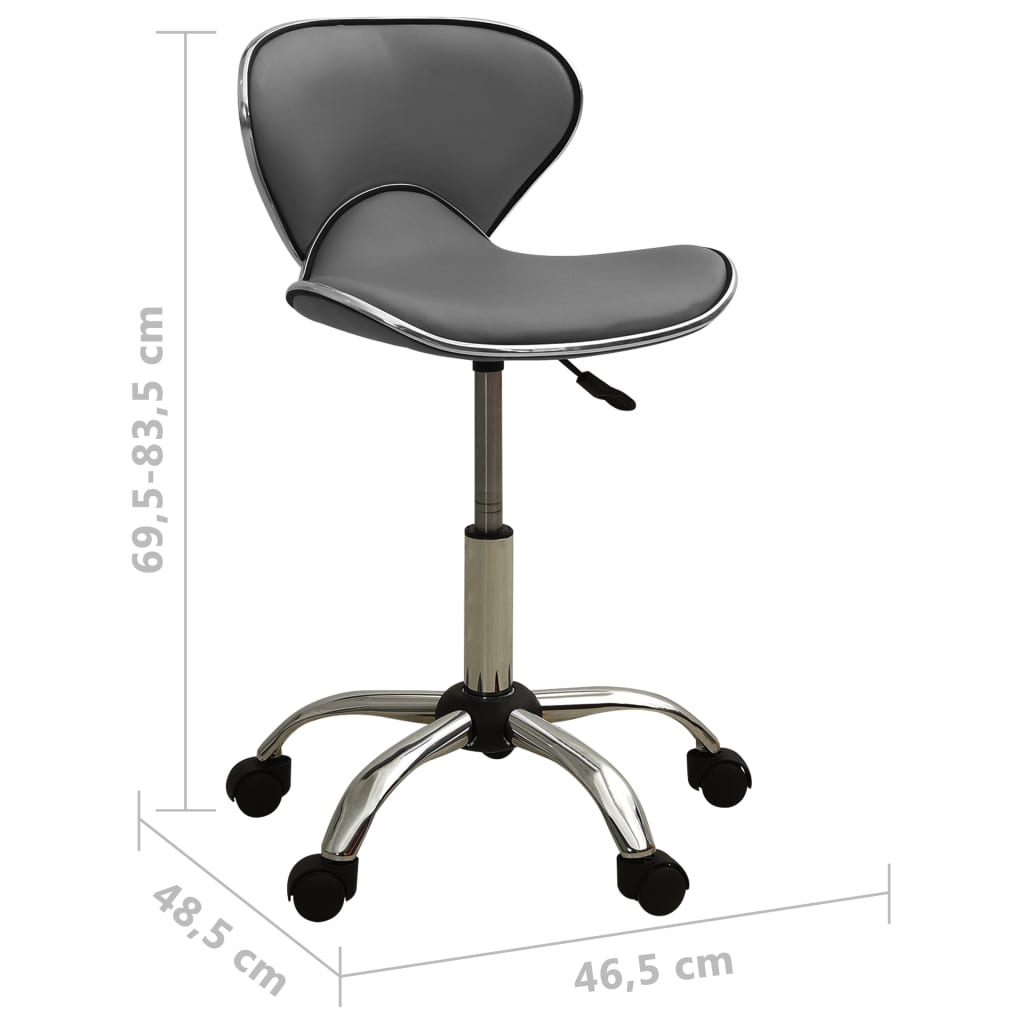 vidaXL Scaun de birou, gri, piele ecologică vidaXL Scaun de birou, gri, piele ecologică