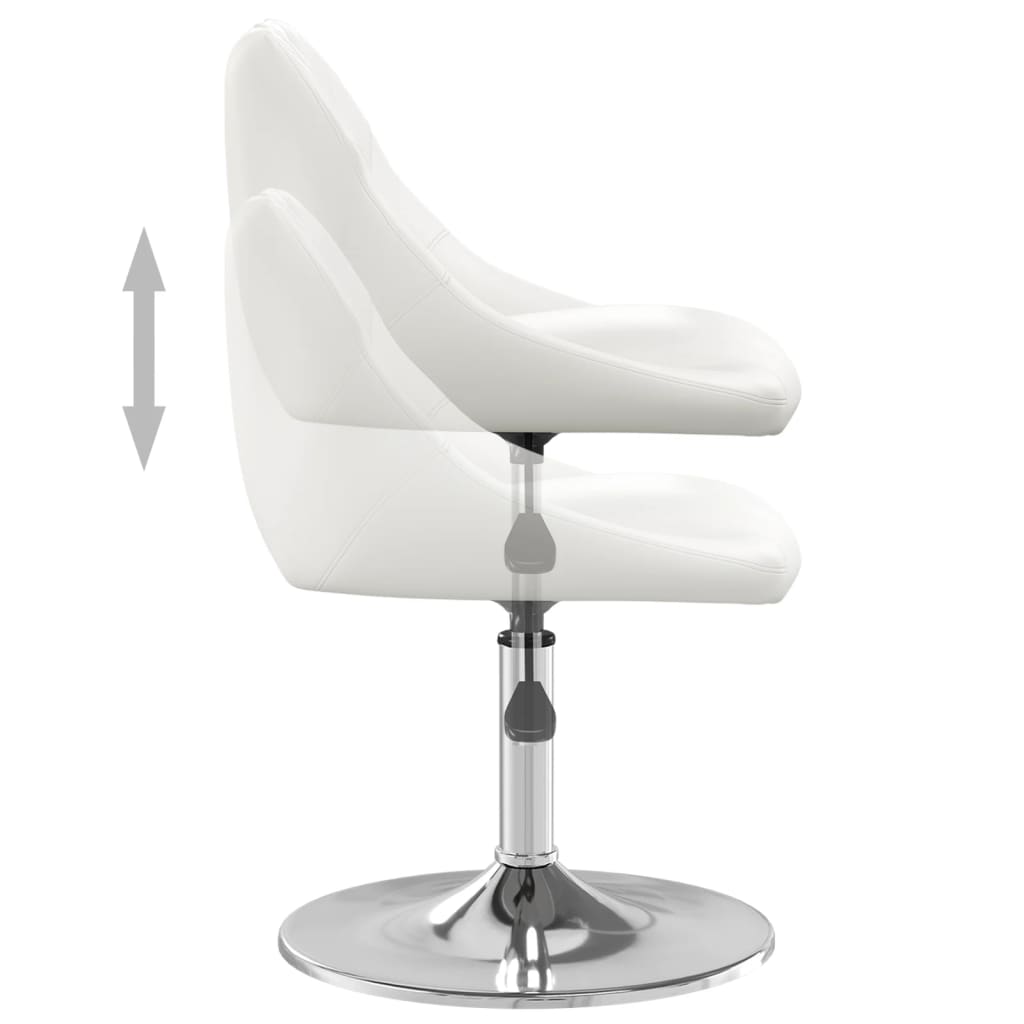 vidaXL Scaun de bar, alb, piele ecologică vidaXL Scaun de bar, alb, piele ecologică