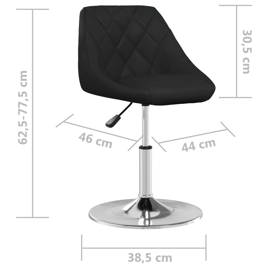 vidaXL Scaun de bar, negru, piele ecologică vidaXL Scaun de bar, negru, piele ecologică