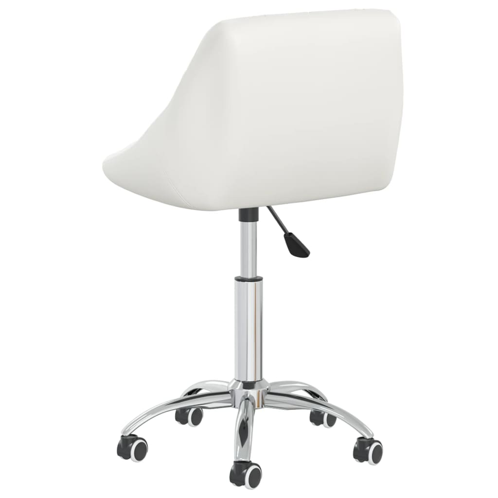 vidaXL Scaune de bucătărie pivotante, 6 buc., alb, piele ecologică vidaXL Scaune de bucătărie pivotante, 6 buc., alb, piele ecologică