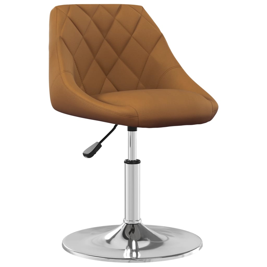vidaXL Scaune de sufragerie pivotante 6 buc, maro, catifea vidaXL Scaune de sufragerie pivotante 6 buc, maro, catifea