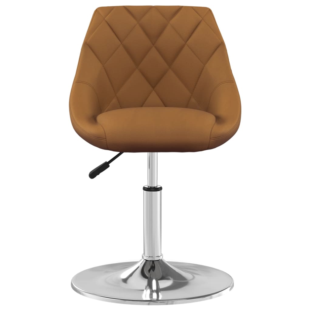 vidaXL Scaune de sufragerie pivotante 6 buc, maro, catifea vidaXL Scaune de sufragerie pivotante 6 buc, maro, catifea