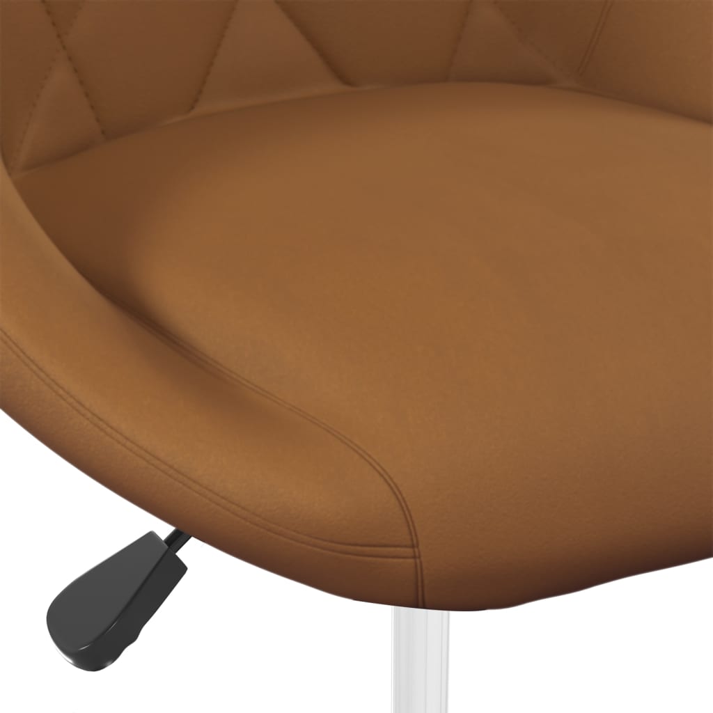 vidaXL Scaune de sufragerie pivotante 6 buc, maro, catifea vidaXL Scaune de sufragerie pivotante 6 buc, maro, catifea
