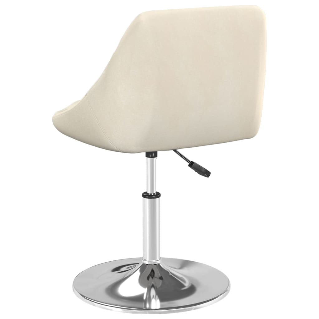 vidaXL Scaune de sufragerie pivotante 6 buc, crem, catifea