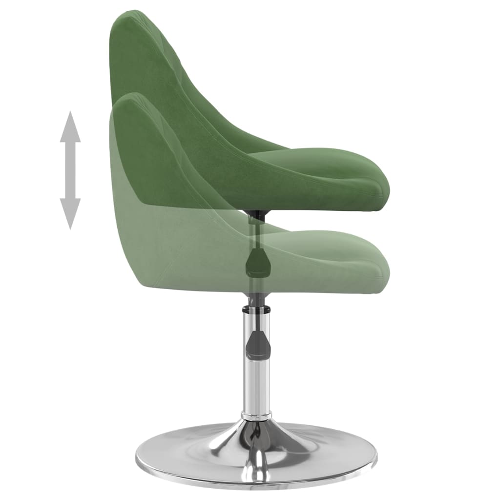 vidaXL Scaune de sufragerie pivotante 6 buc, verde închis, catifea