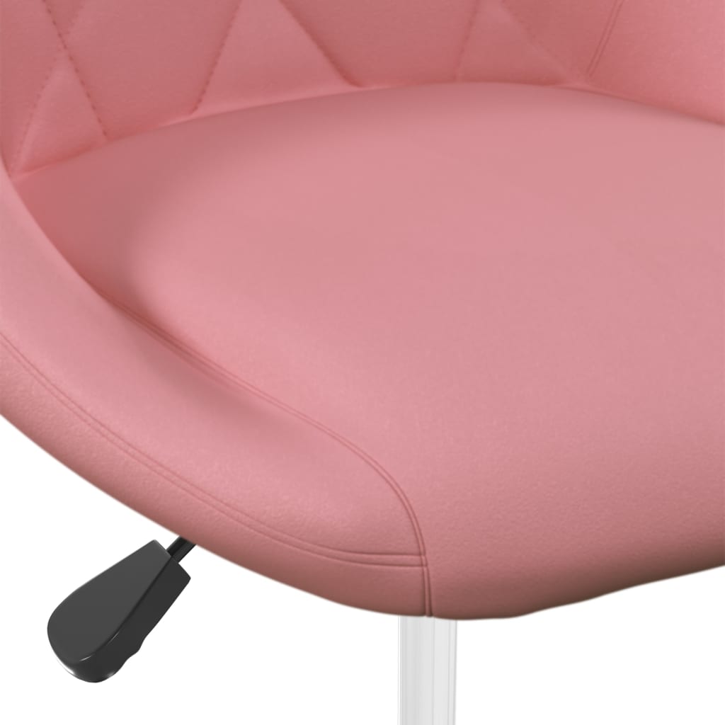vidaXL Scaune de sufragerie pivotante 6 buc, roz, catifea vidaXL Scaune de sufragerie pivotante 6 buc, roz, catifea