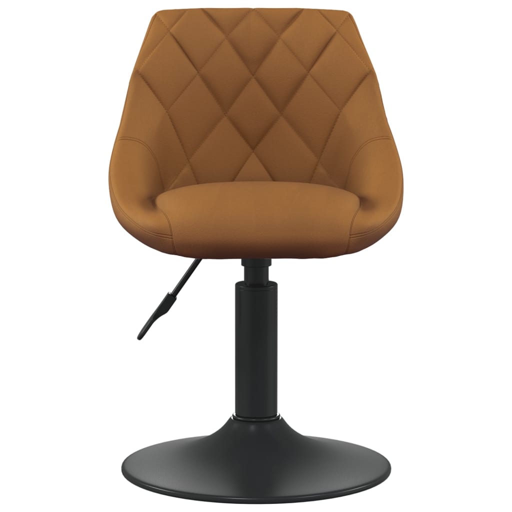 vidaXL Scaune de masă pivotante, 4 buc., maro, catifea