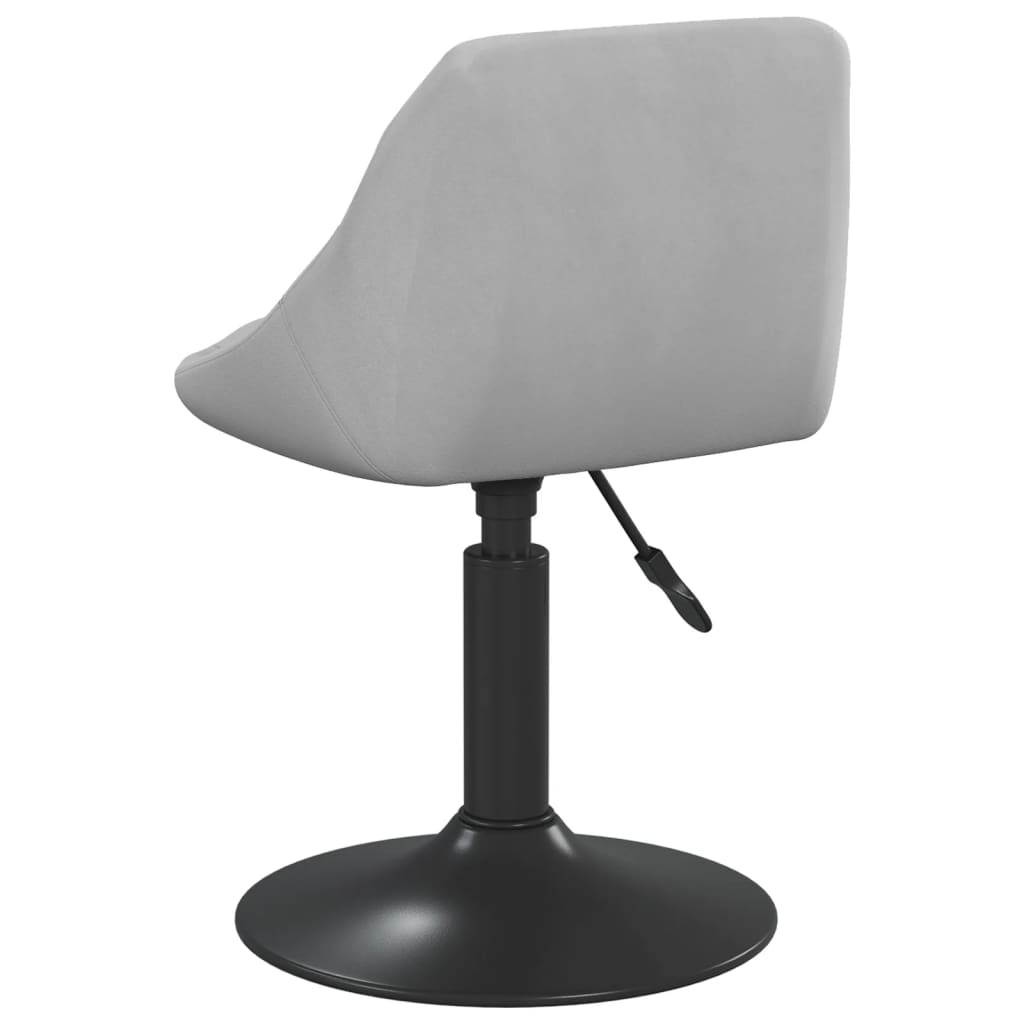 vidaXL Scaune de masă pivotante, 4 buc., gri deschis, catifea