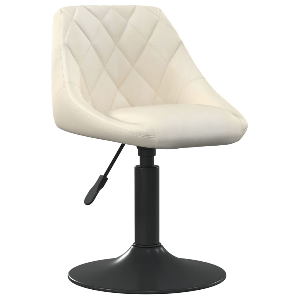vidaXL Scaune de sufragerie pivotante 6 buc, crem, catifea vidaXL Scaune de sufragerie pivotante 6 buc, crem, catifea