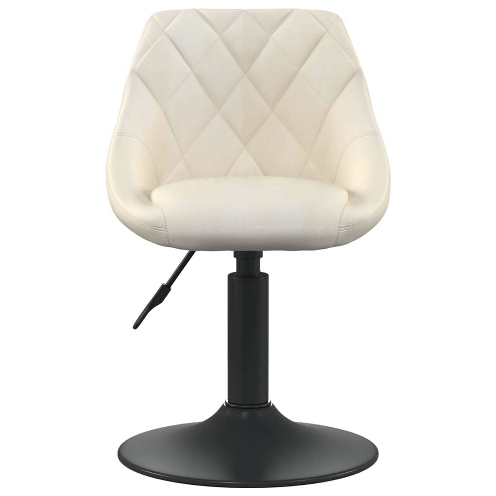 vidaXL Scaune de sufragerie pivotante 6 buc, crem, catifea vidaXL Scaune de sufragerie pivotante 6 buc, crem, catifea
