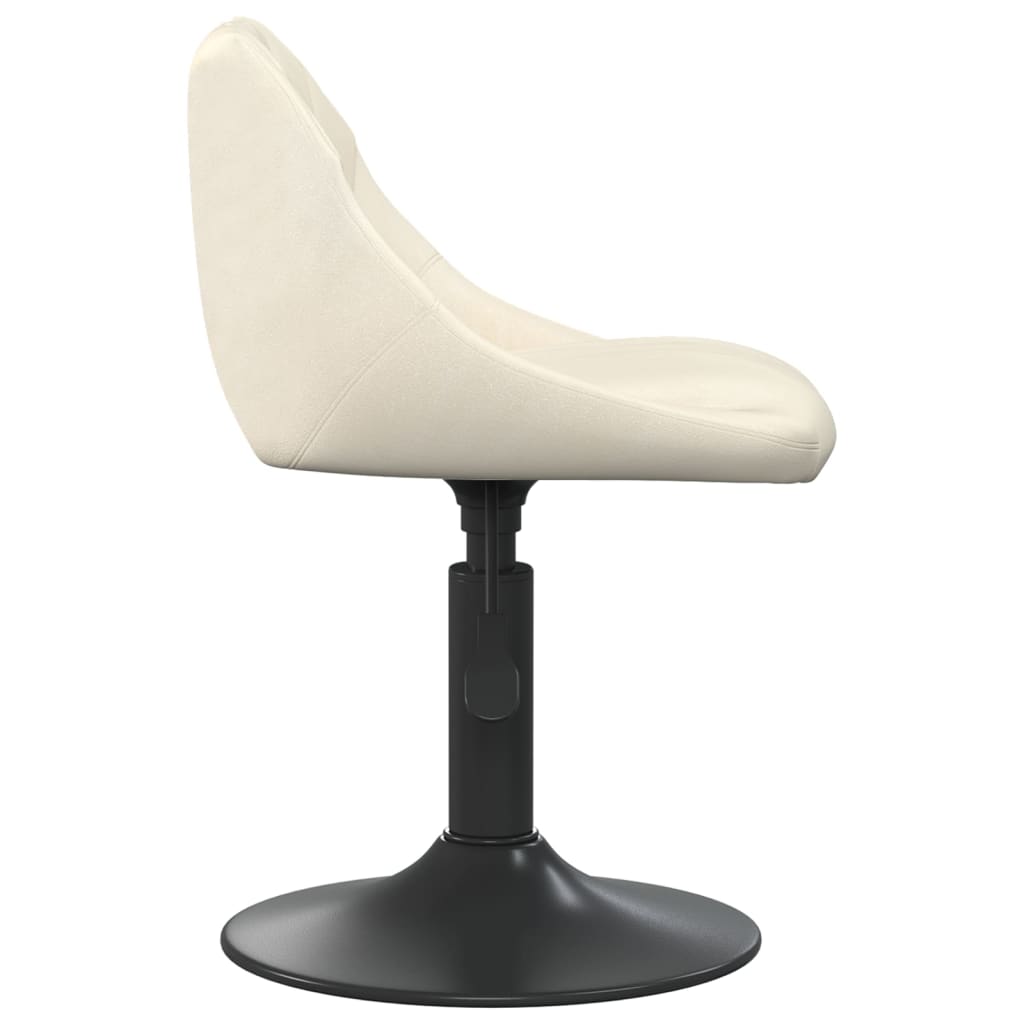 vidaXL Scaune de sufragerie pivotante 6 buc, crem, catifea vidaXL Scaune de sufragerie pivotante 6 buc, crem, catifea