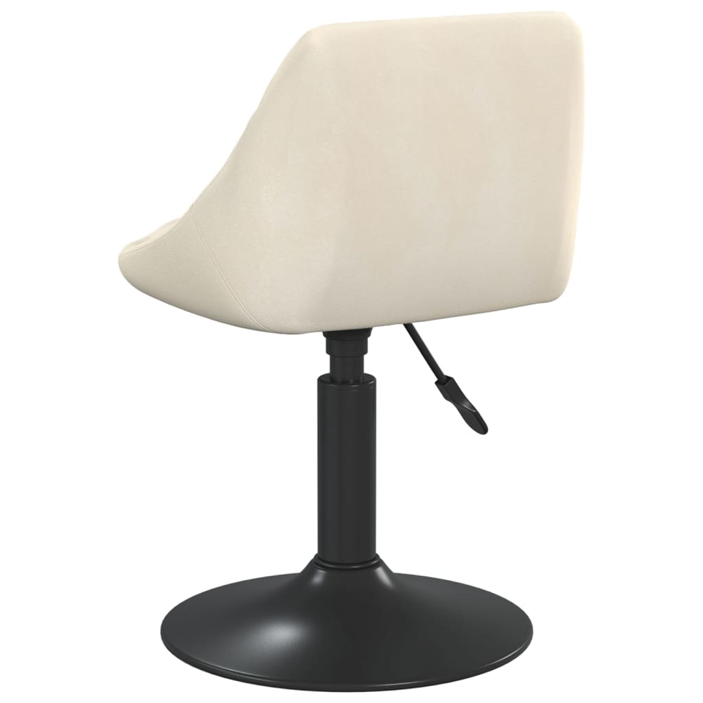 vidaXL Scaune de sufragerie pivotante 6 buc, crem, catifea vidaXL Scaune de sufragerie pivotante 6 buc, crem, catifea