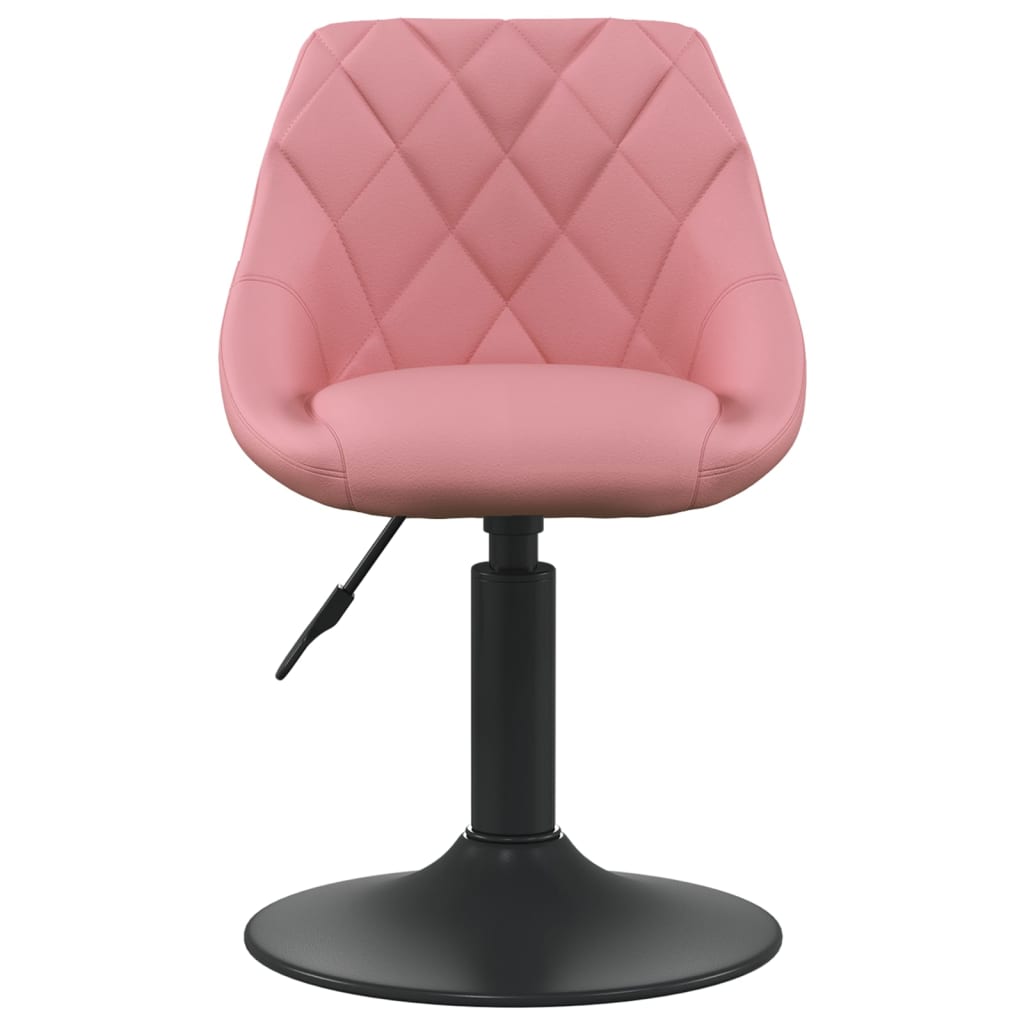 vidaXL Scaune de sufragerie pivotante 6 buc, roz, catifea vidaXL Scaune de sufragerie pivotante 6 buc, roz, catifea