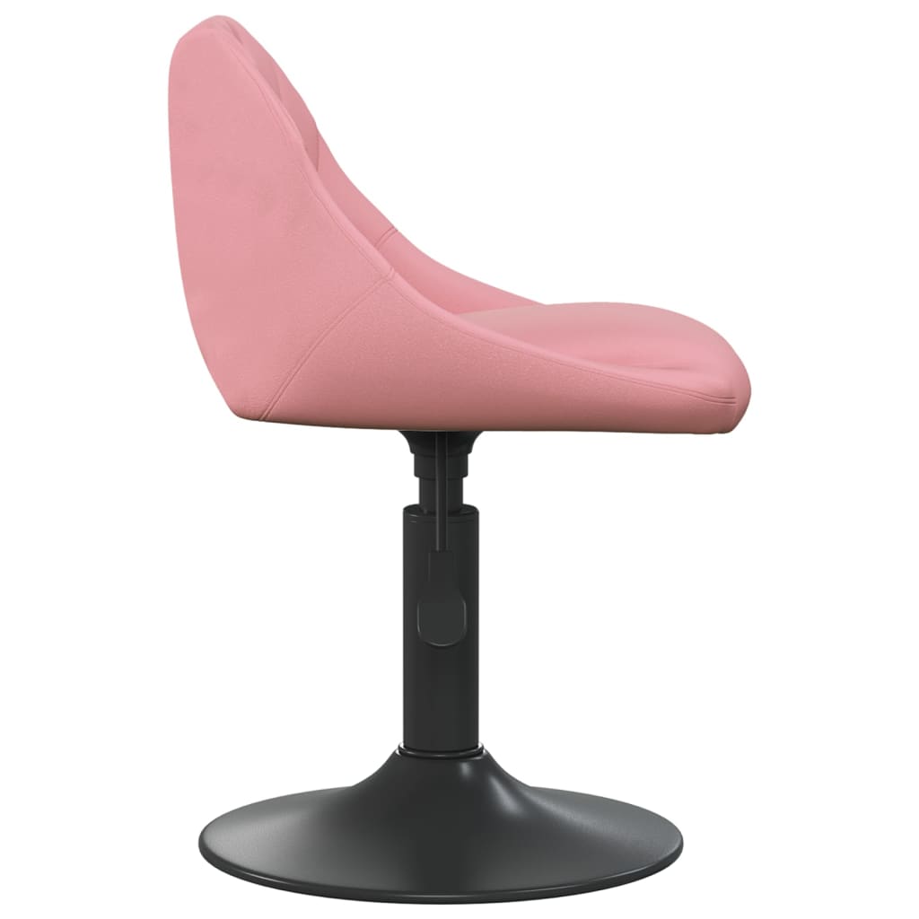 vidaXL Scaune de sufragerie pivotante 6 buc, roz, catifea vidaXL Scaune de sufragerie pivotante 6 buc, roz, catifea