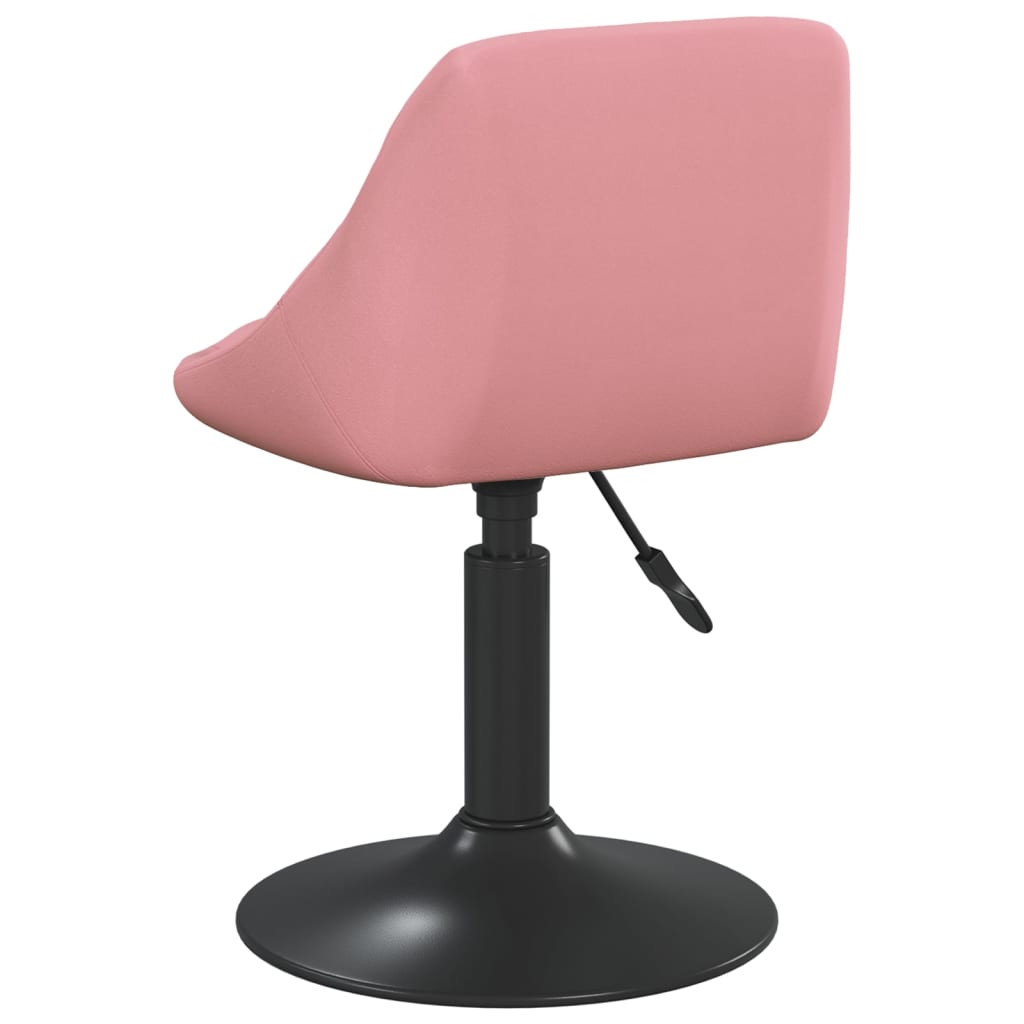 vidaXL Scaune de sufragerie pivotante 6 buc, roz, catifea vidaXL Scaune de sufragerie pivotante 6 buc, roz, catifea