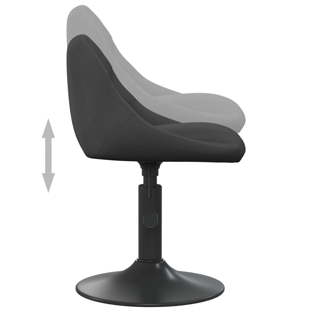 vidaXL Scaun de masă, negru, catifea vidaXL Scaun de masă, negru, catifea