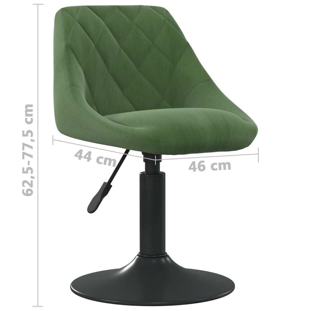 vidaXL Scaun de bucătărie, verde închis, catifea