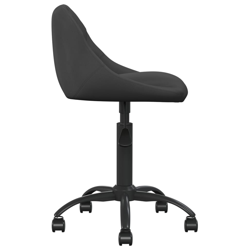 vidaXL Scaun de birou, negru, catifea vidaXL Scaun de birou, negru, catifea