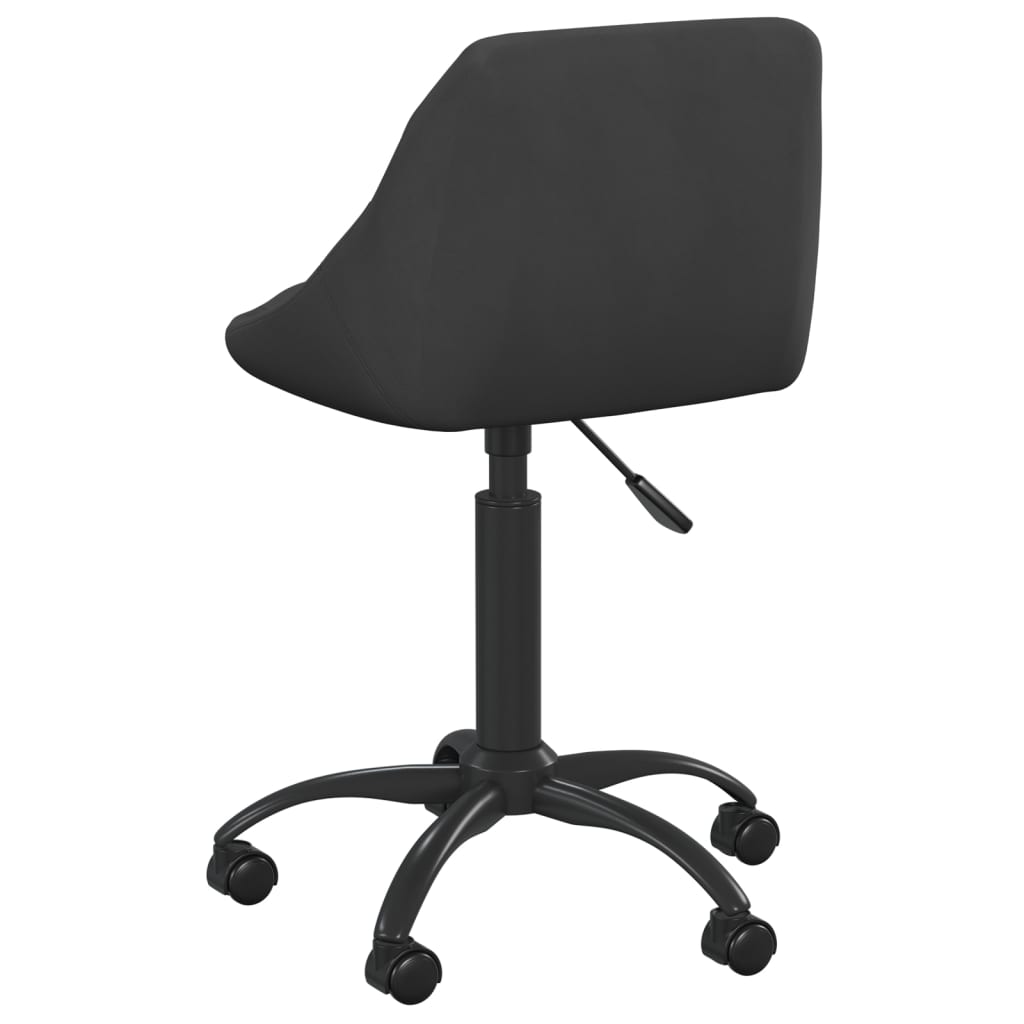 vidaXL Scaun de birou, negru, catifea vidaXL Scaun de birou, negru, catifea