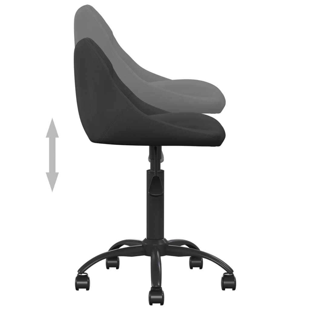 vidaXL Scaun de birou, negru, catifea vidaXL Scaun de birou, negru, catifea