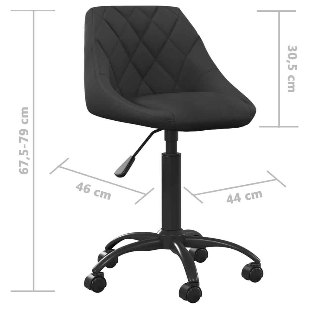 vidaXL Scaun de birou, negru, catifea vidaXL Scaun de birou, negru, catifea