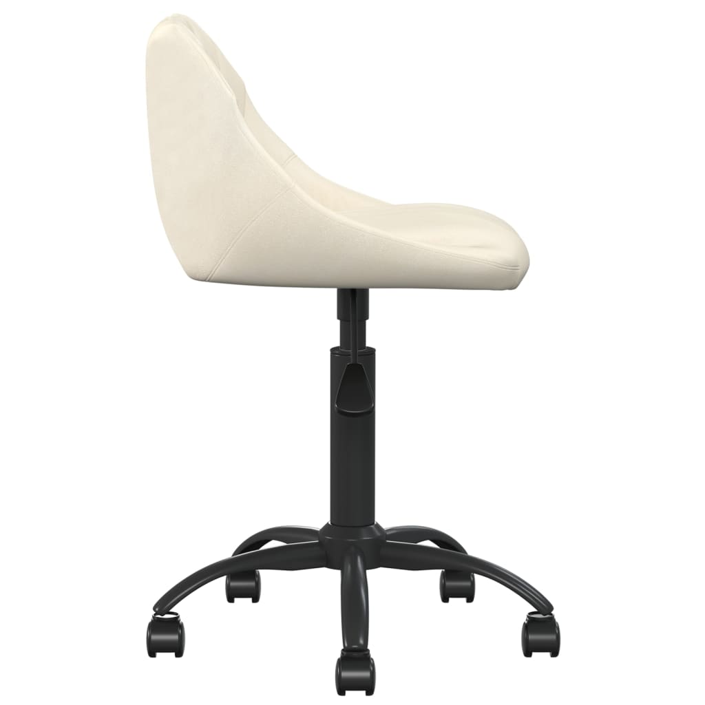 vidaXL Scaun de birou, crem, catifea vidaXL Scaun de birou, crem, catifea