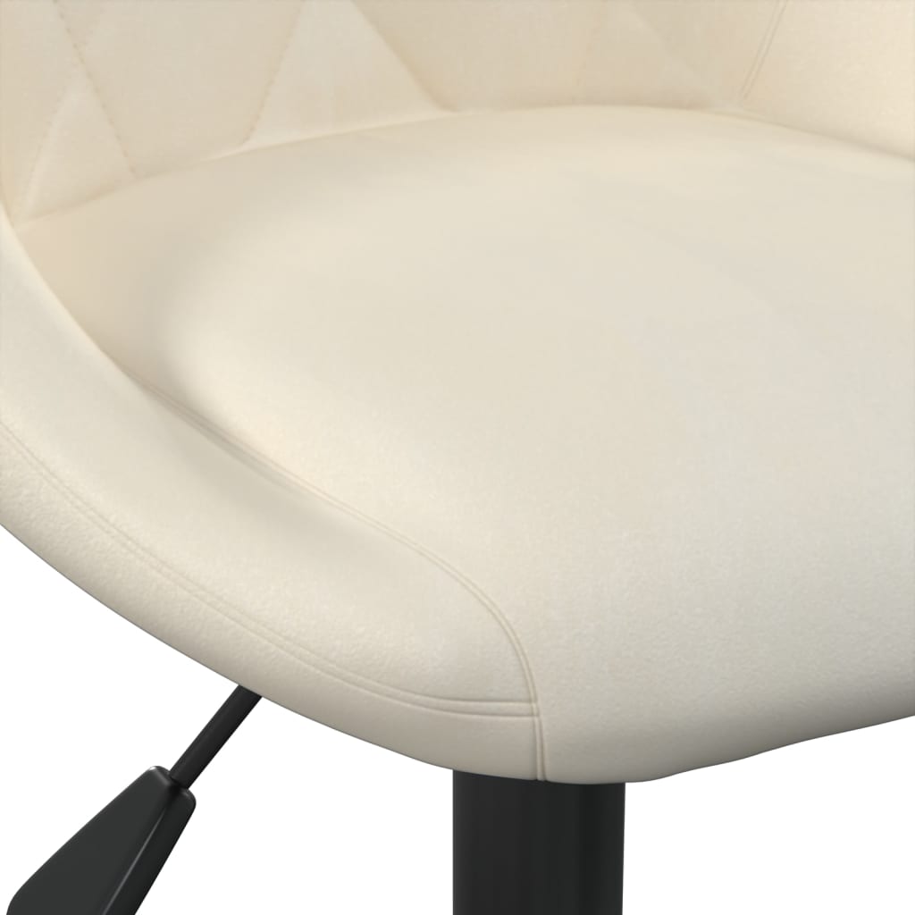vidaXL Scaun de birou, crem, catifea vidaXL Scaun de birou, crem, catifea