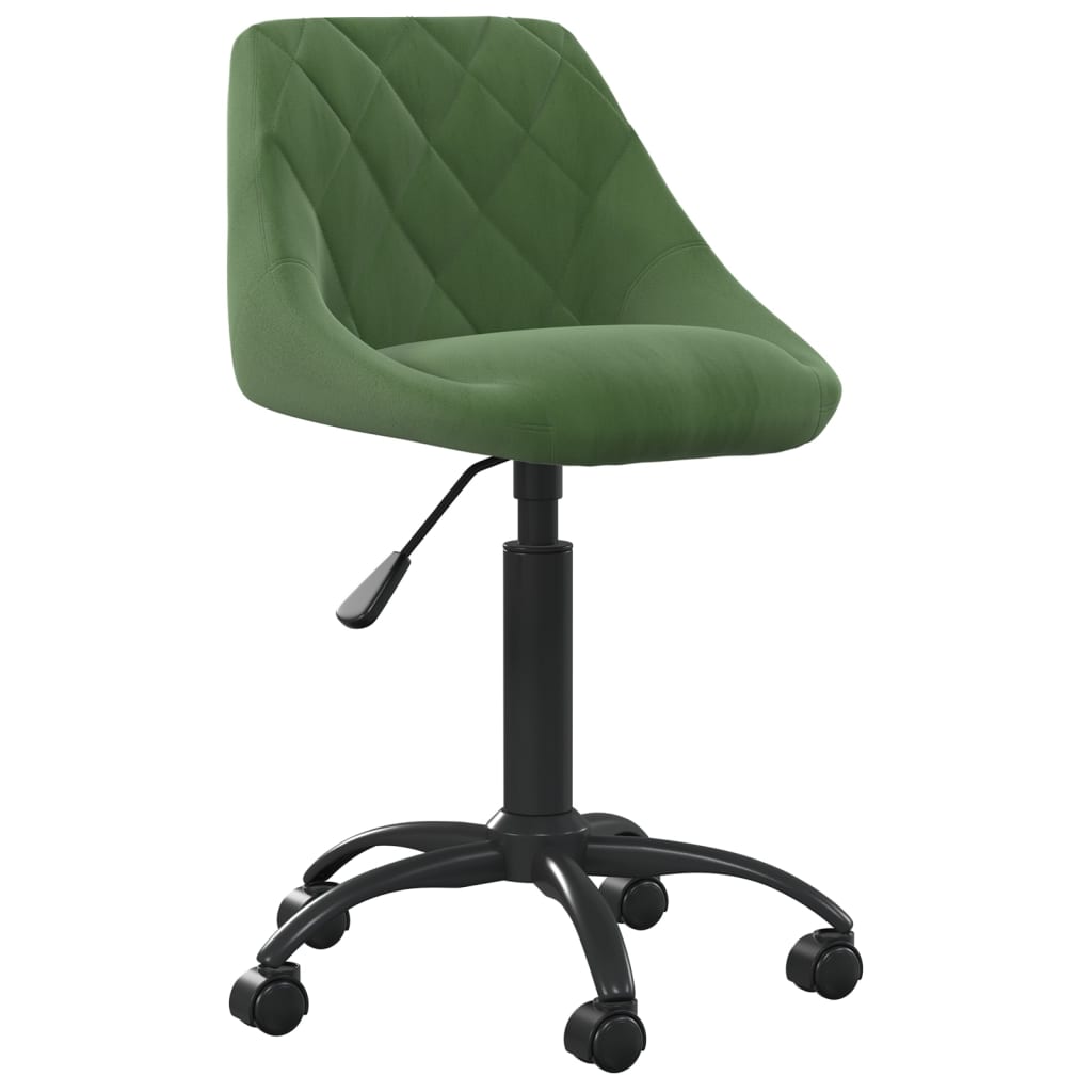 vidaXL Scaun de birou pivotant, verde închis, catifea vidaXL Scaun de birou pivotant, verde închis, catifea