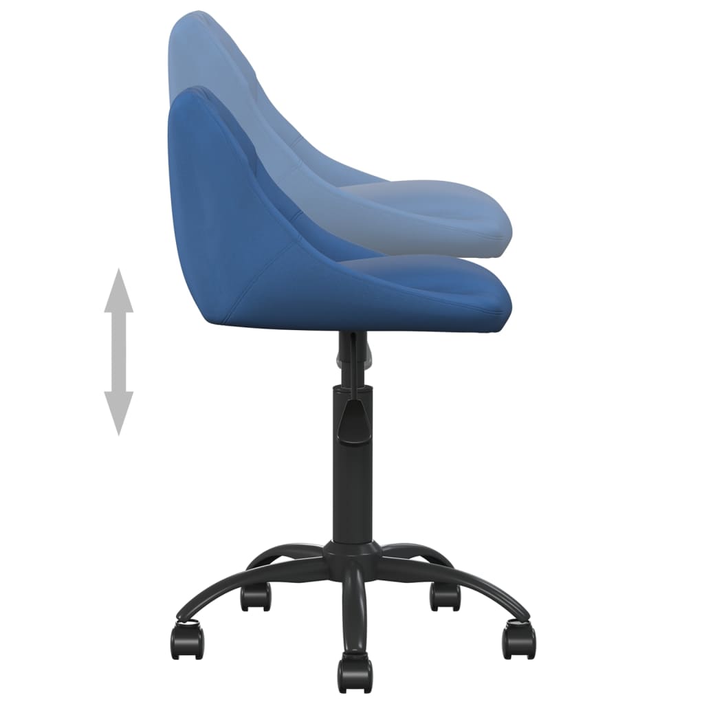 vidaXL Scaun de birou, albastru, catifea vidaXL Scaun de birou, albastru, catifea
