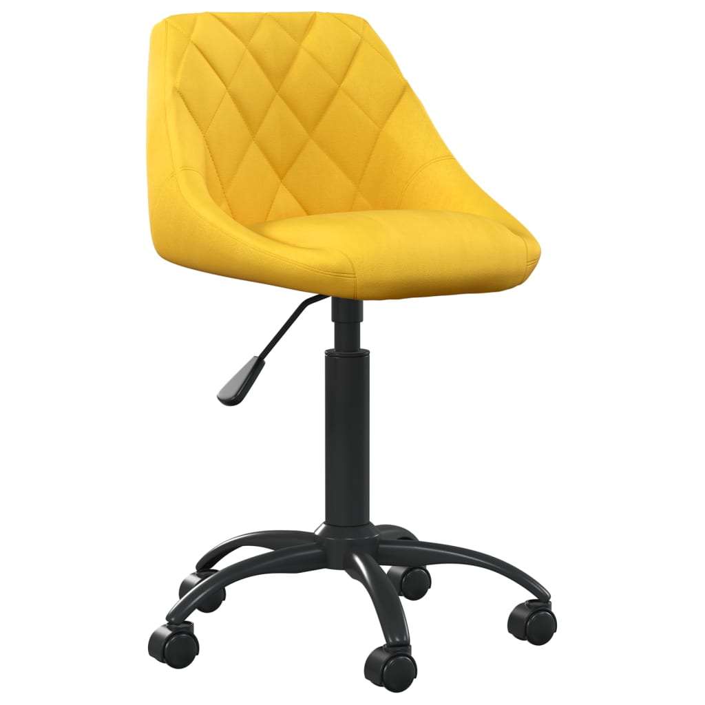 vidaXL Scaun de birou, galben muștar, catifea vidaXL Scaun de birou, galben muștar, catifea