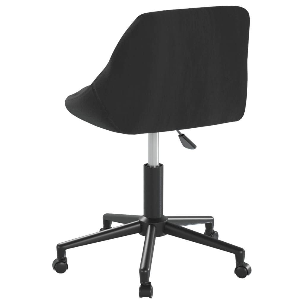 vidaXL Scaun de masă pivotant, negru, catifea vidaXL Scaun de masă pivotant, negru, catifea