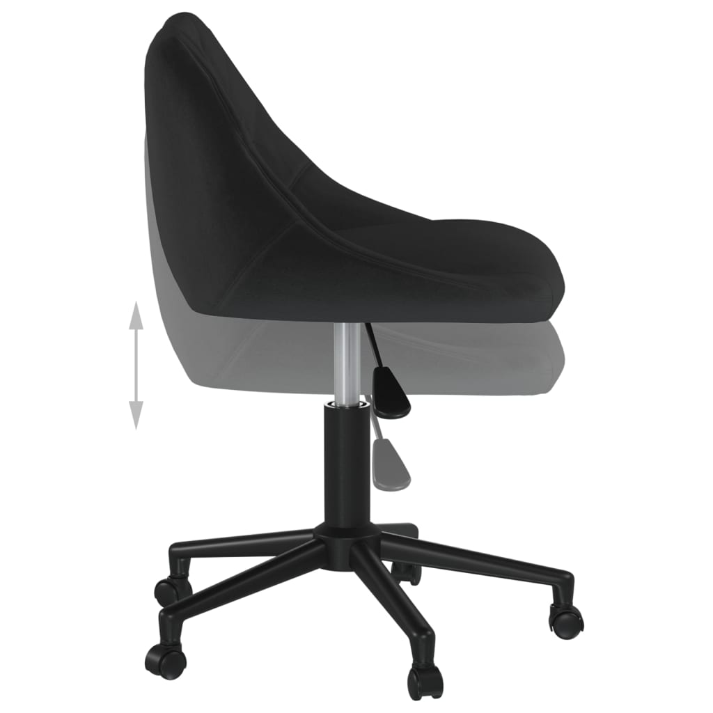 vidaXL Scaun de masă pivotant, negru, catifea vidaXL Scaun de masă pivotant, negru, catifea