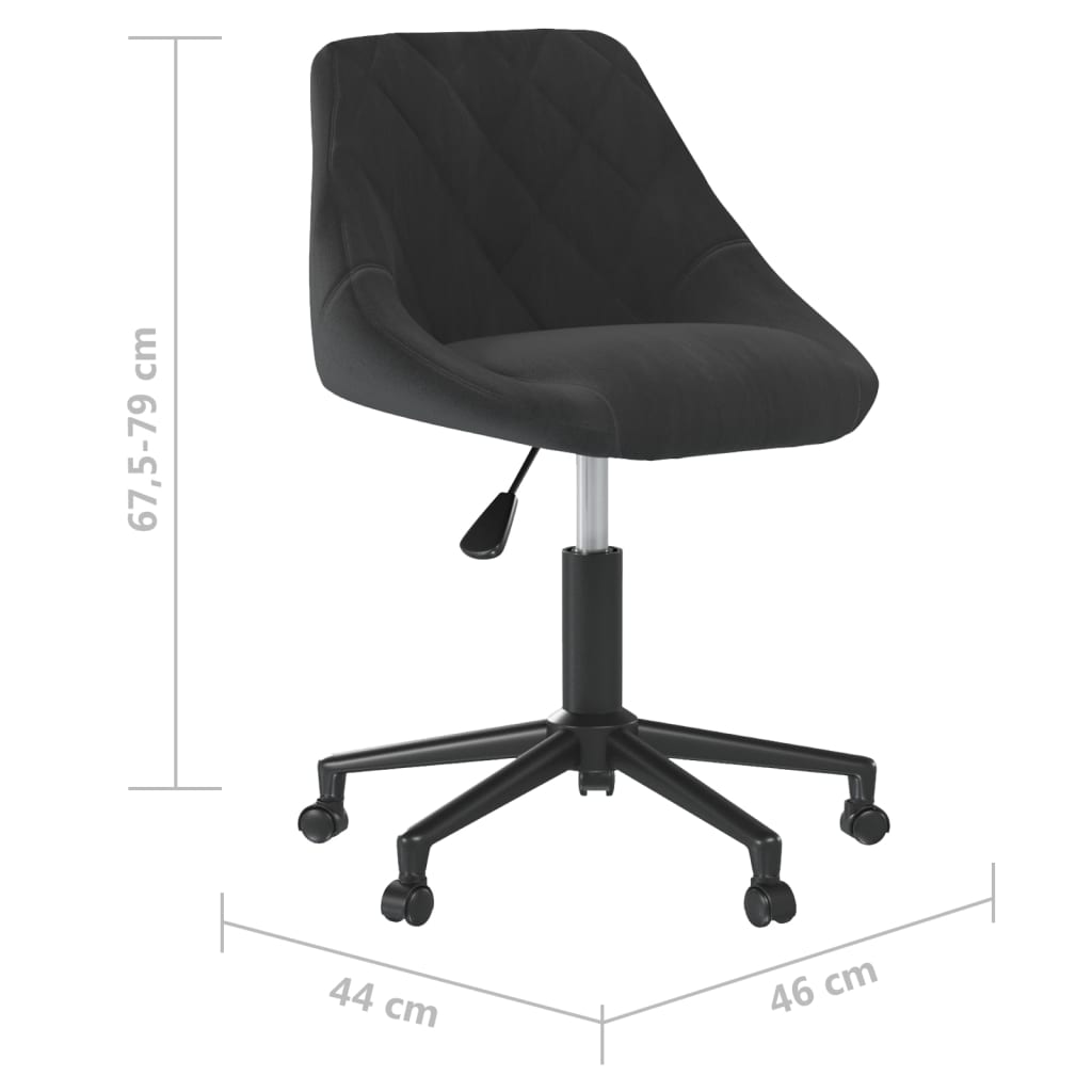 vidaXL Scaun de masă pivotant, negru, catifea vidaXL Scaun de masă pivotant, negru, catifea