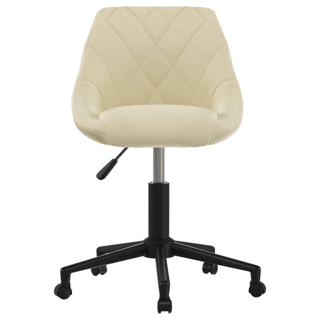vidaXL Scaun de masă pivotant, crem, catifea vidaXL Scaun de masă pivotant, crem, catifea