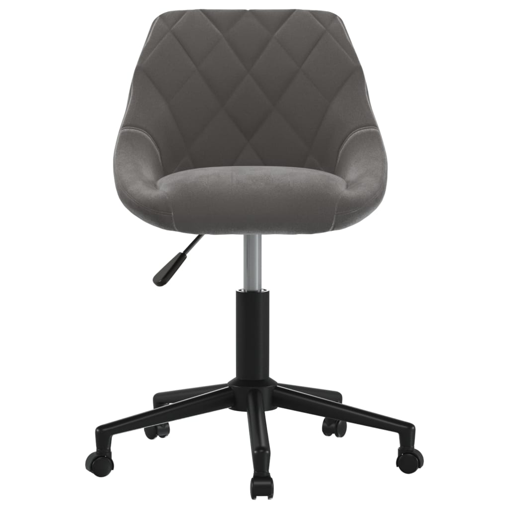 vidaXL Scaun de masă pivotant, gri închis, catifea vidaXL Scaun de masă pivotant, gri închis, catifea