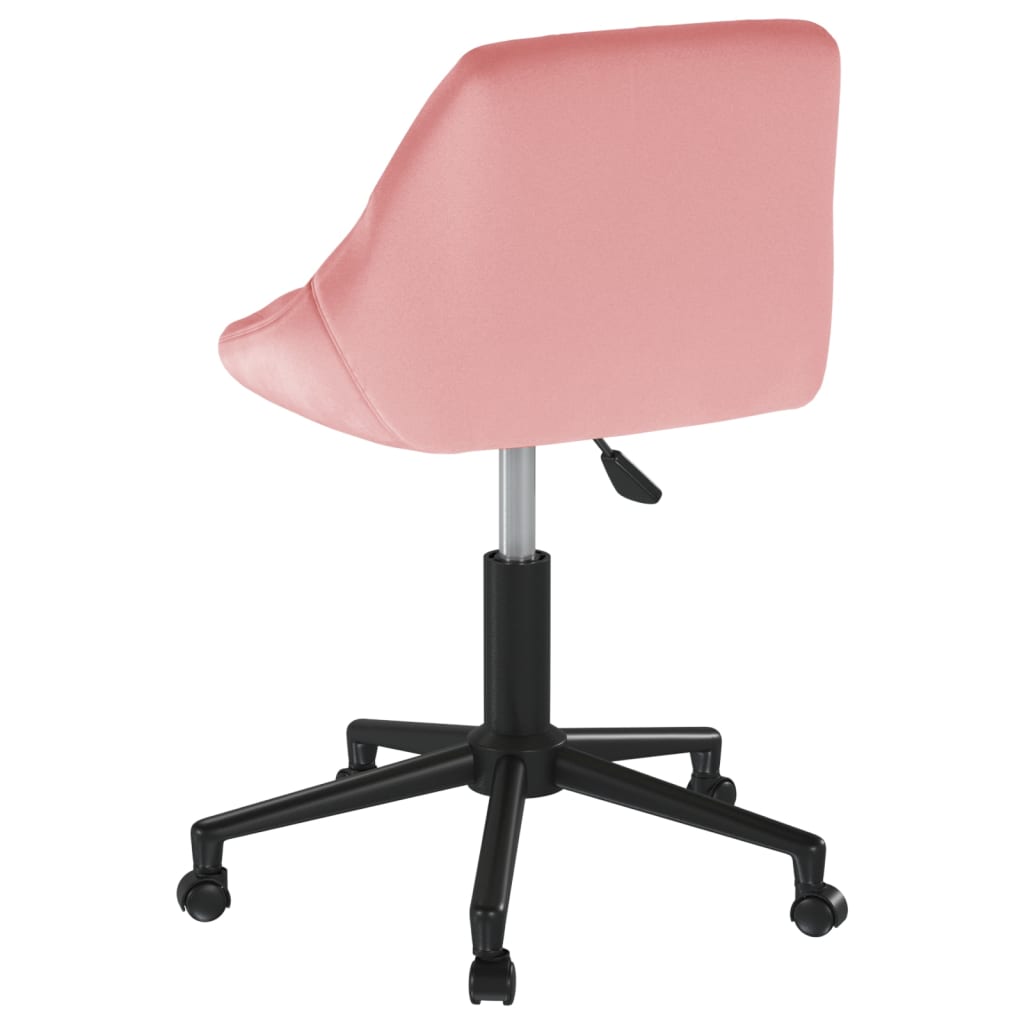 vidaXL Scaun de masă pivotant, roz, catifea vidaXL Scaun de masă pivotant, roz, catifea