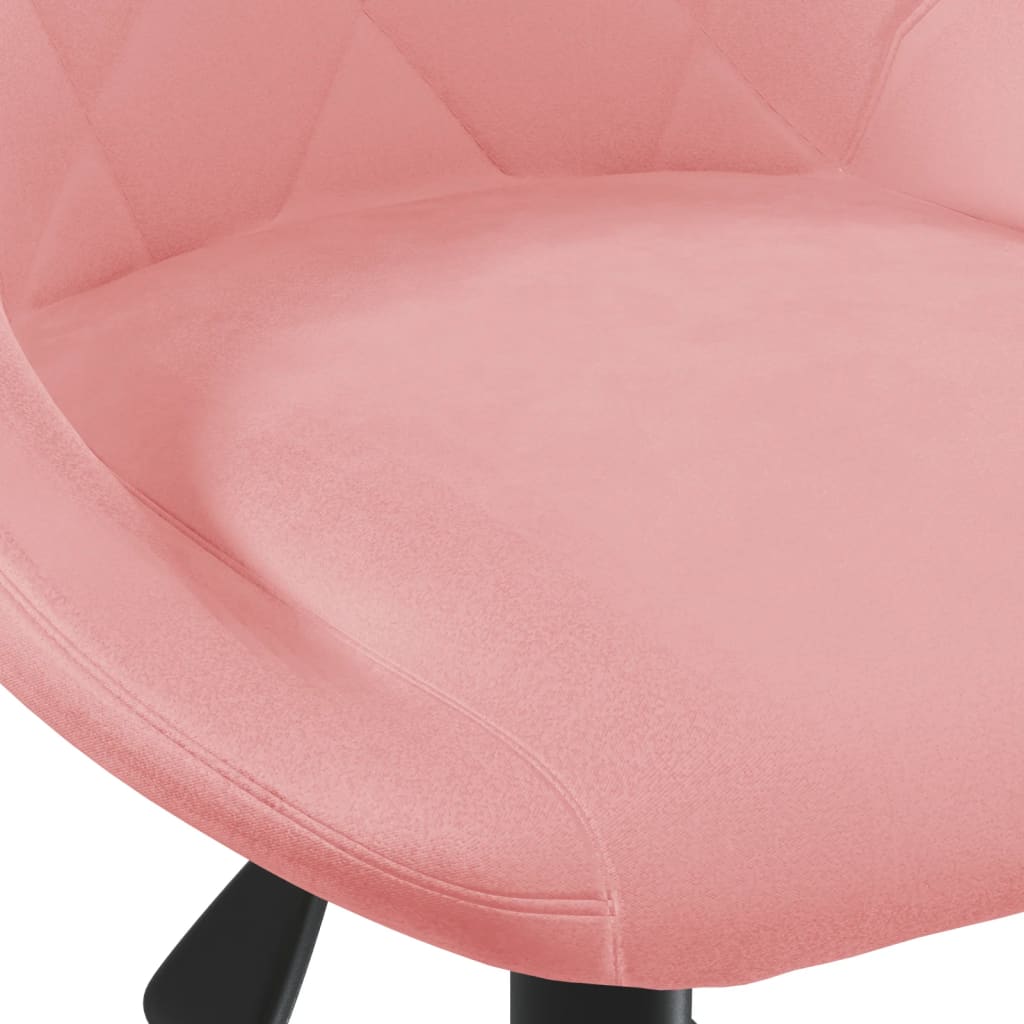 vidaXL Scaun de masă pivotant, roz, catifea vidaXL Scaun de masă pivotant, roz, catifea