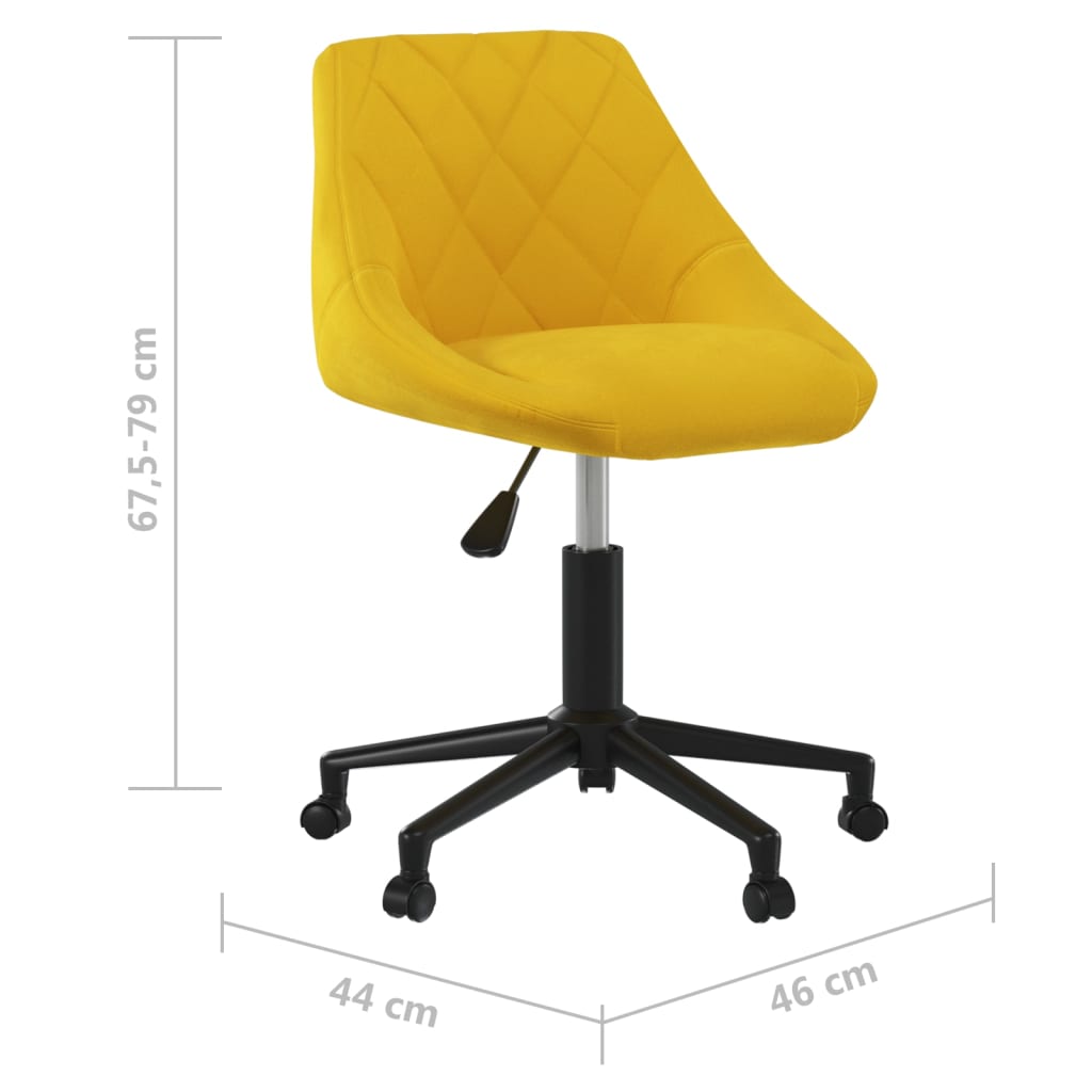vidaXL Scaun de masă pivotant, galben muștar, catifea vidaXL Scaun de masă pivotant, galben muștar, catifea