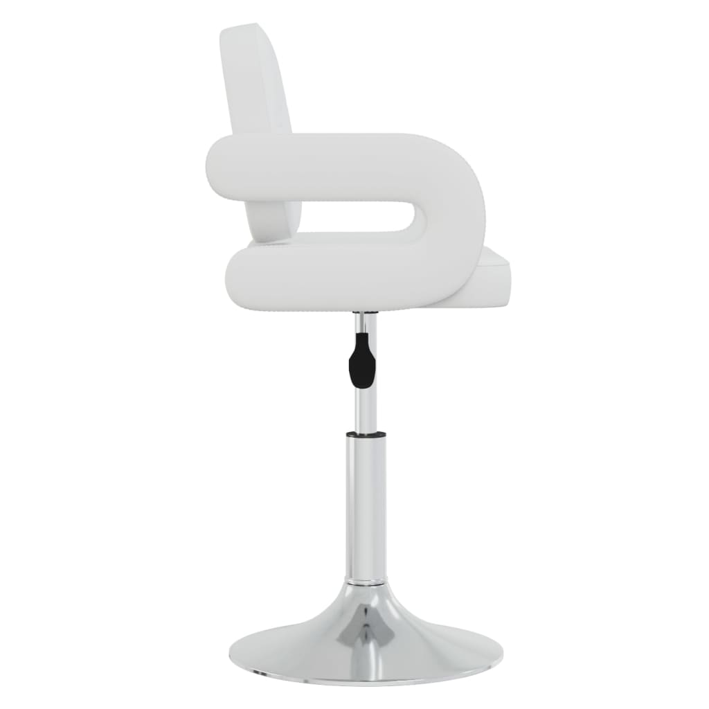 vidaXL Scaune de masă pivotante, 4 buc., alb, piele ecologică vidaXL Scaune de masă pivotante, 4 buc., alb, piele ecologică
