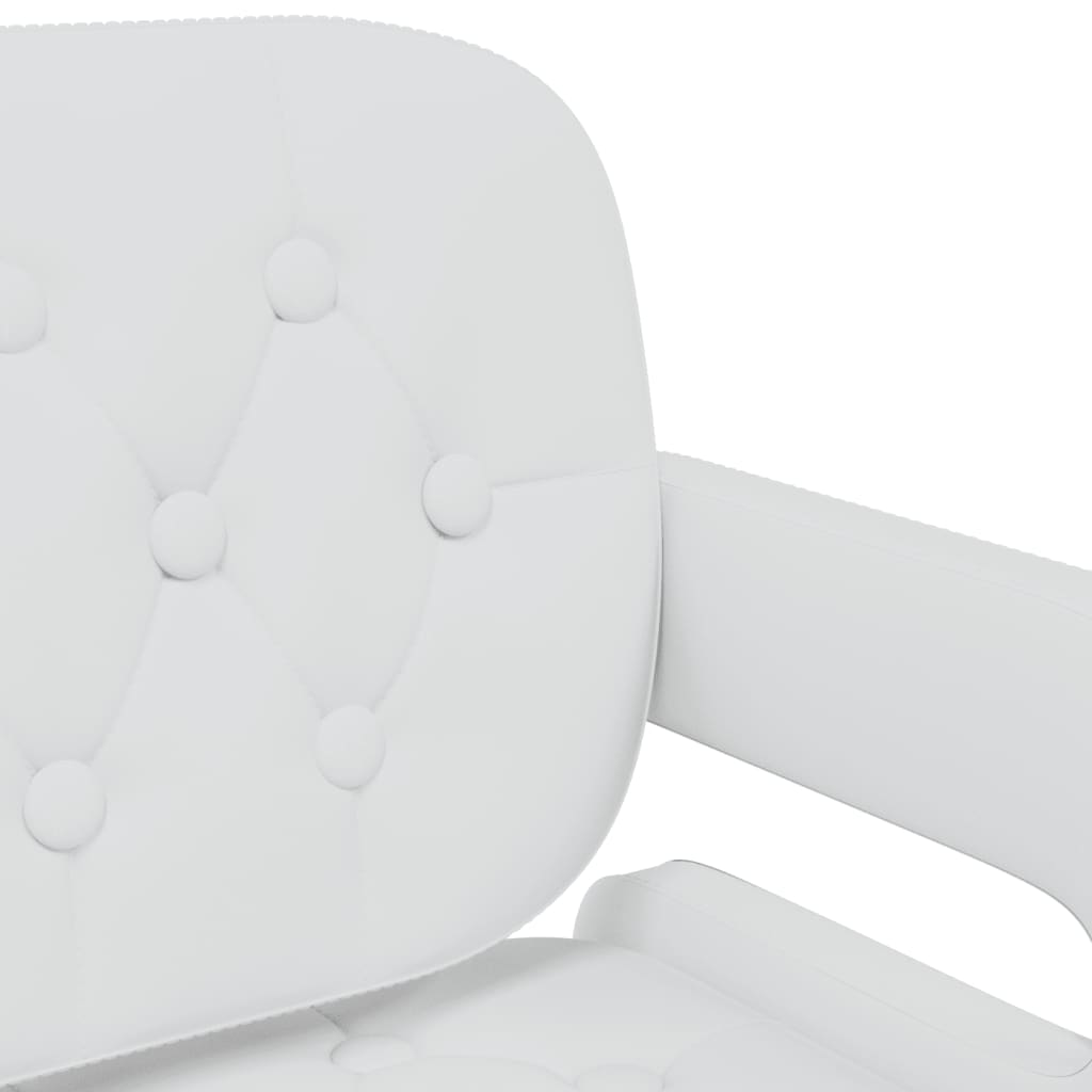 vidaXL Scaune de masă pivotante, 4 buc., alb, piele ecologică vidaXL Scaune de masă pivotante, 4 buc., alb, piele ecologică