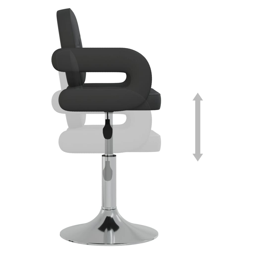 vidaXL Scaune de bucătărie pivotante, 4 buc., negru, piele ecologică vidaXL Scaune de bucătărie pivotante, 4 buc., negru, piele ecologică