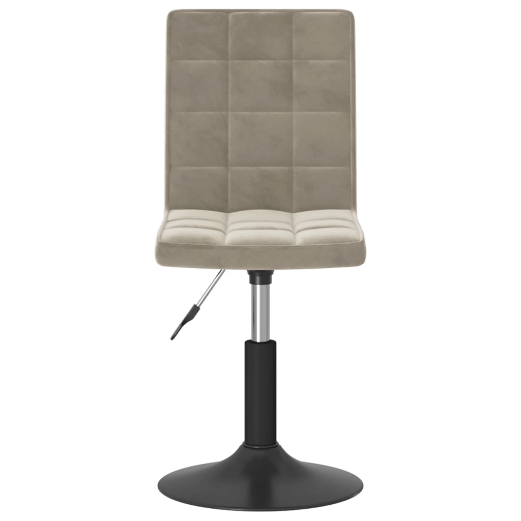 vidaXL Scaune de masă pivotante, 4 buc., gri deschis, catifea