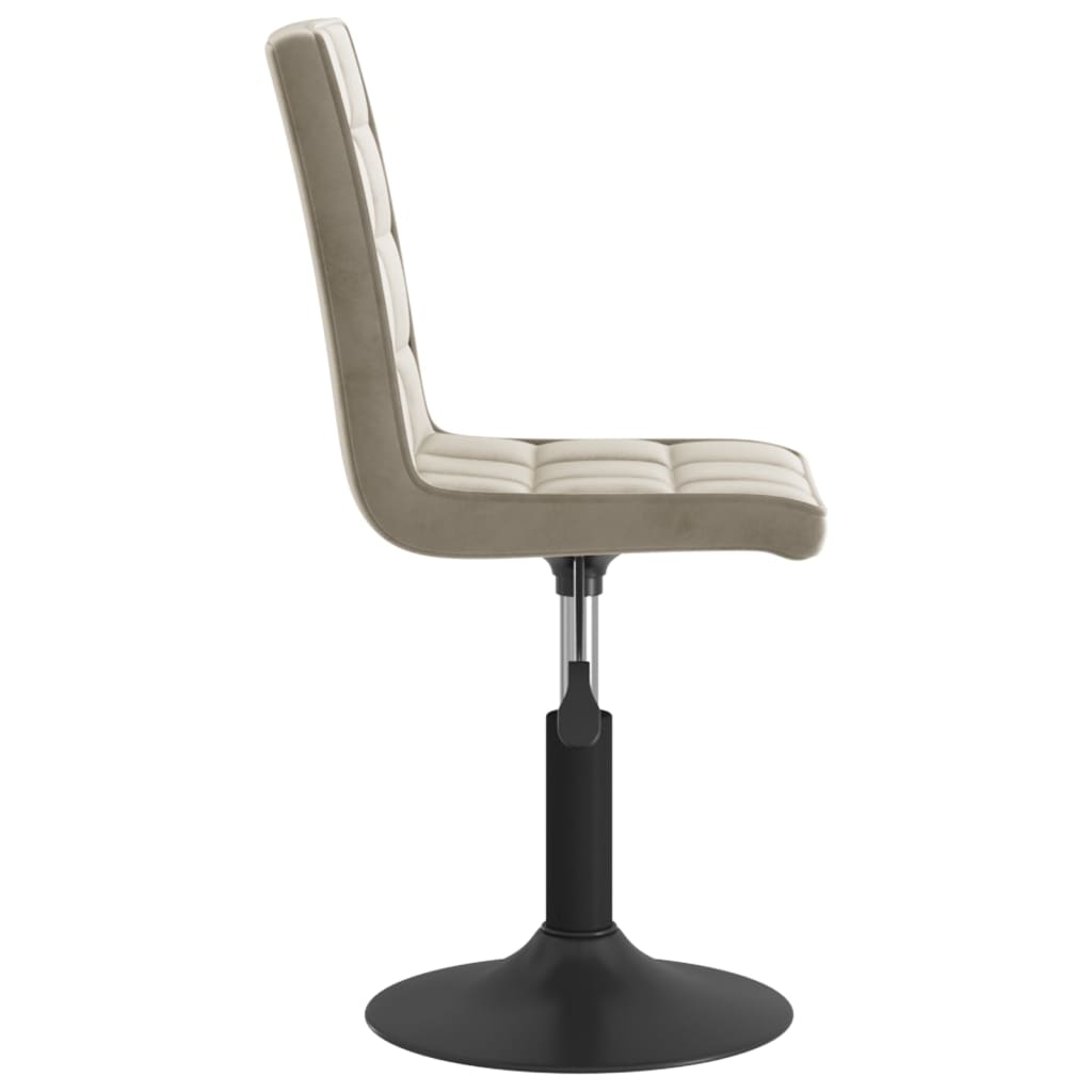 vidaXL Scaune de masă pivotante, 4 buc., gri deschis, catifea