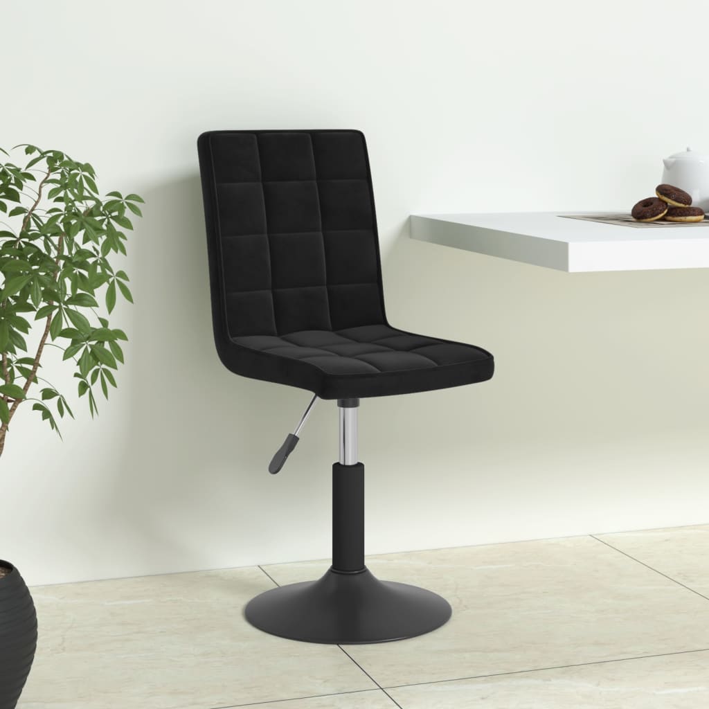 vidaXL Scaune de sufragerie pivotante 6 buc, negru, catifea vidaXL Scaune de sufragerie pivotante 6 buc, negru, catifea