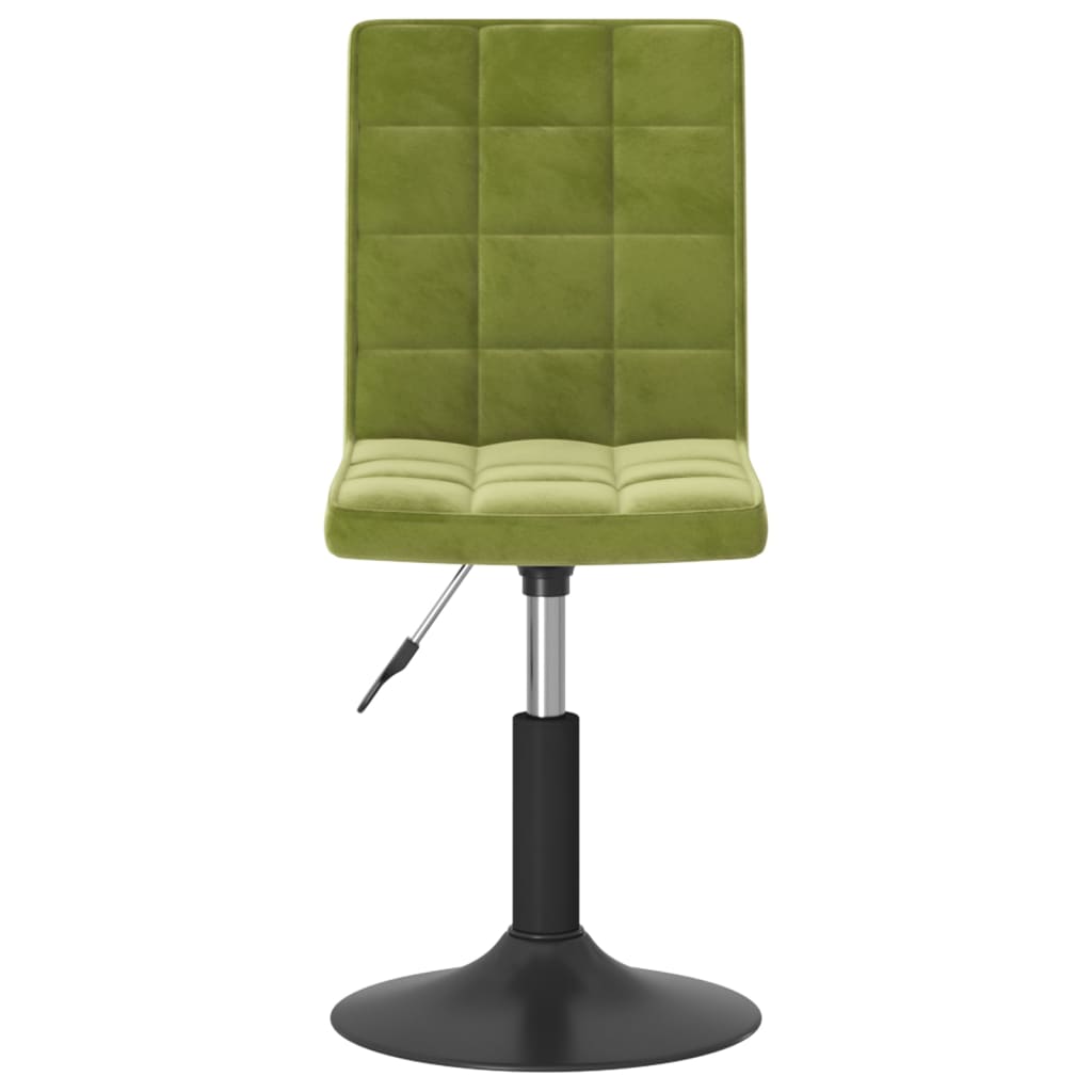 vidaXL Scaune de sufragerie pivotante 6 buc, verde deschis, catifea