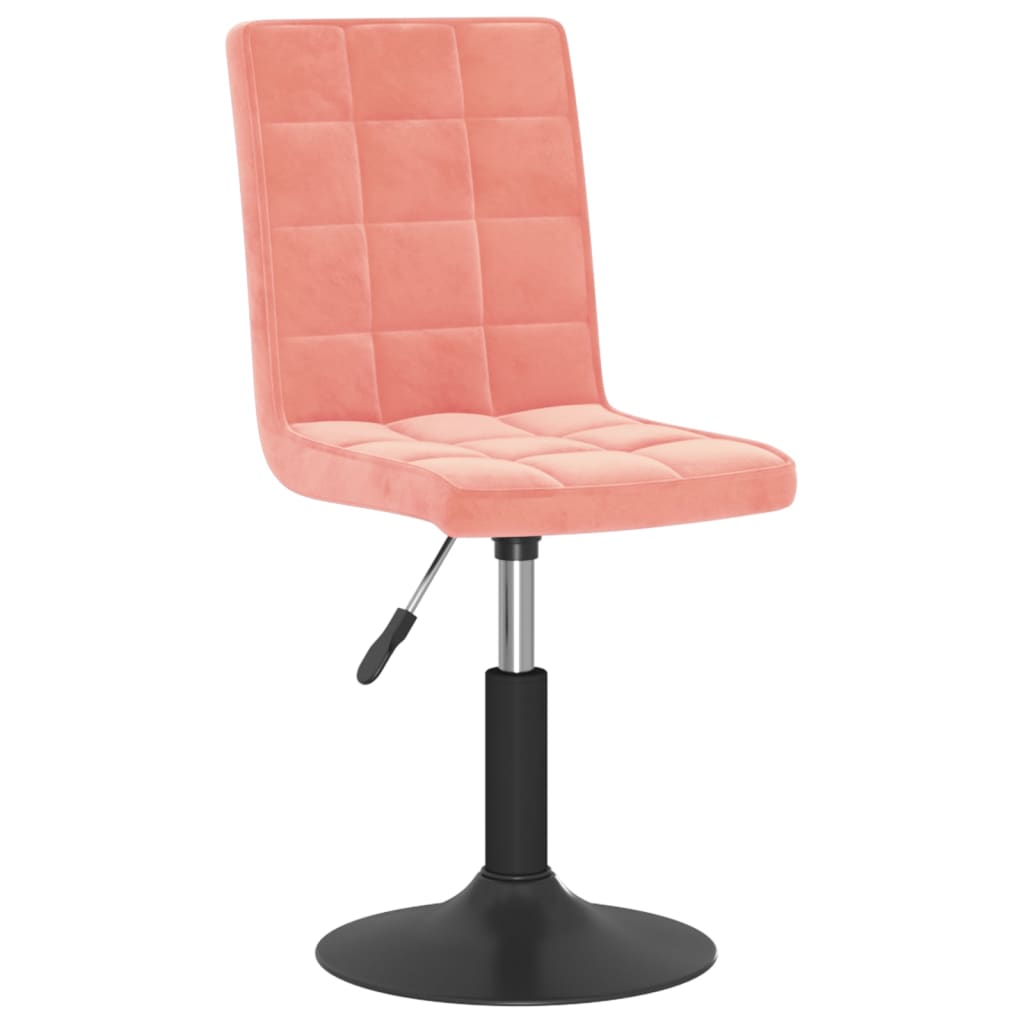 vidaXL Scaune de sufragerie pivotante 6 buc, roz, catifea vidaXL Scaune de sufragerie pivotante 6 buc, roz, catifea