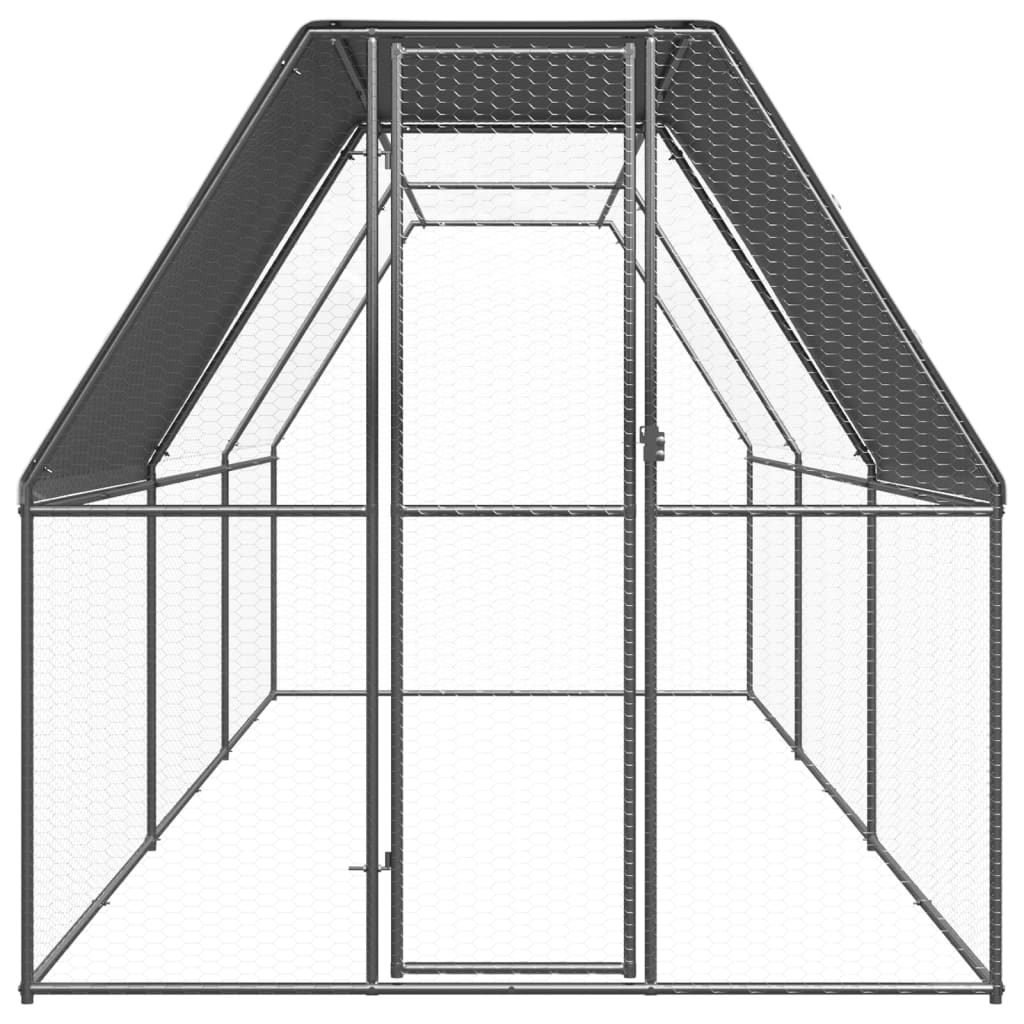 vidaXL Coteț de exterior pentru păsări, 2x6x2 m, oțel zincat vidaXL Coteț de exterior pentru păsări, 2x6x2 m, oțel zincat